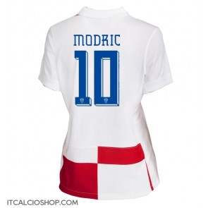 Croazia Luka Modric #10 Prima Maglia Femmina Europei 2024 Manica Corta